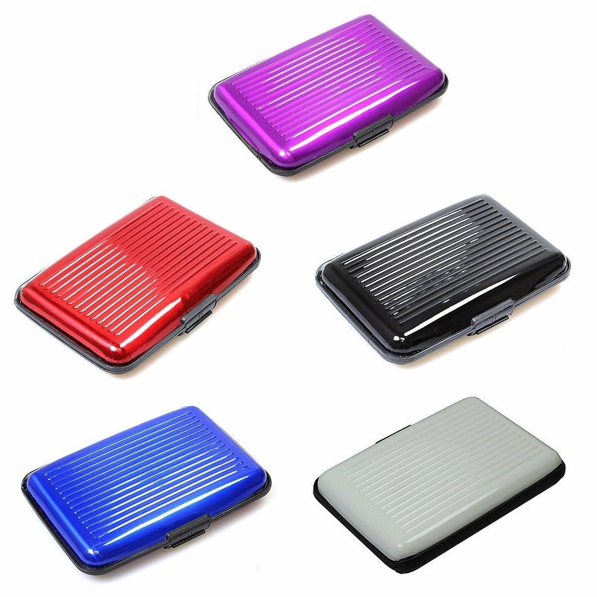 Aluminium Plastic Wallet Card Pack Holder Assorted Colours 0024 (Parcel Rate)