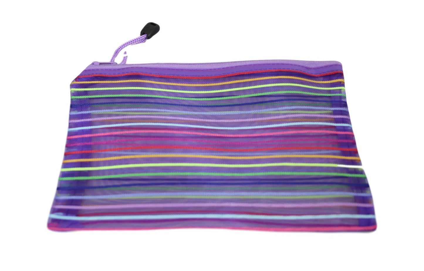 Stripy Colourful Utensils Toiletry Plastic Bag 4 Colours Available 22 x 18cm 5724 (Large Letter Rate)