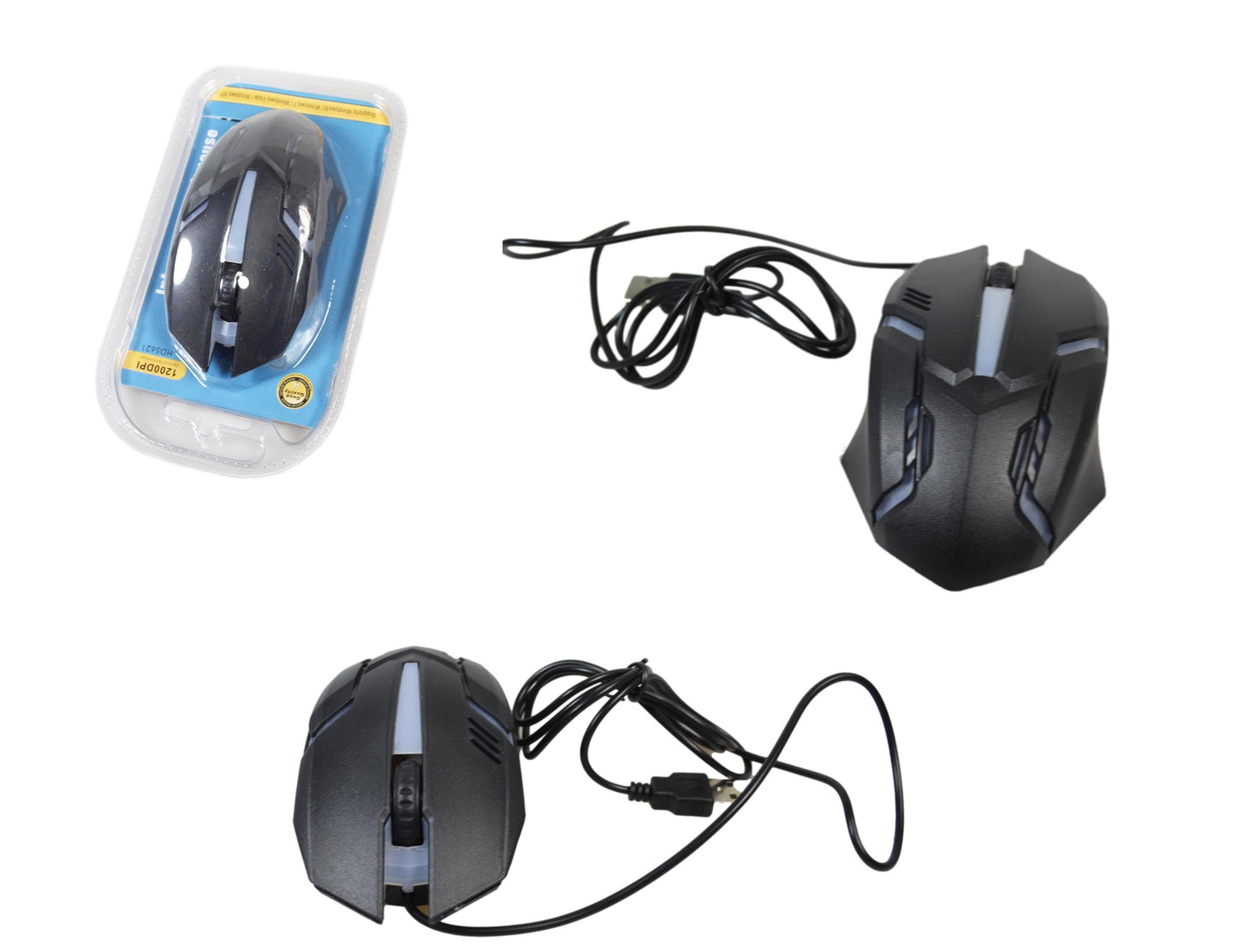 Internet Optical Mouse Computer Wired Mouse  14 cm Assorted Colours 5766 (Parcel Rate)