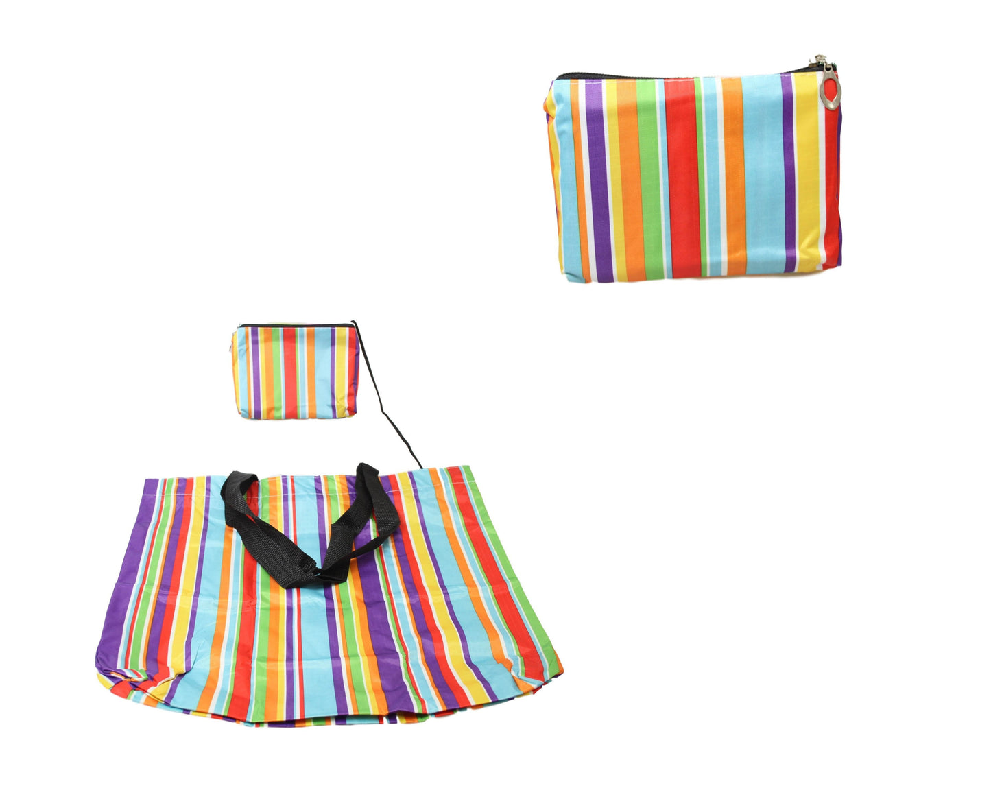Expandable Plastic Shopping Bag 16cm x 12cm/ 44cm x 30cm Assorted Colours and Designs 5925 (Large Letter Rate)