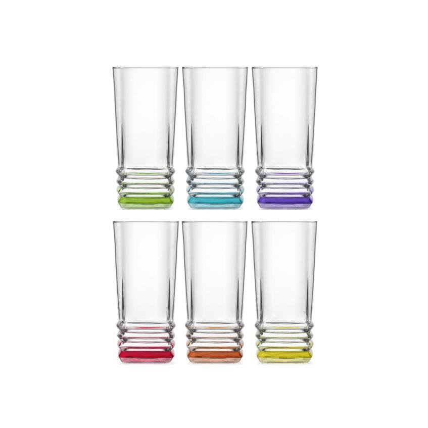 6 Pack Coral Elegan Glasses 335cc 11 1/4 oz 8243 (Parcel Rate)