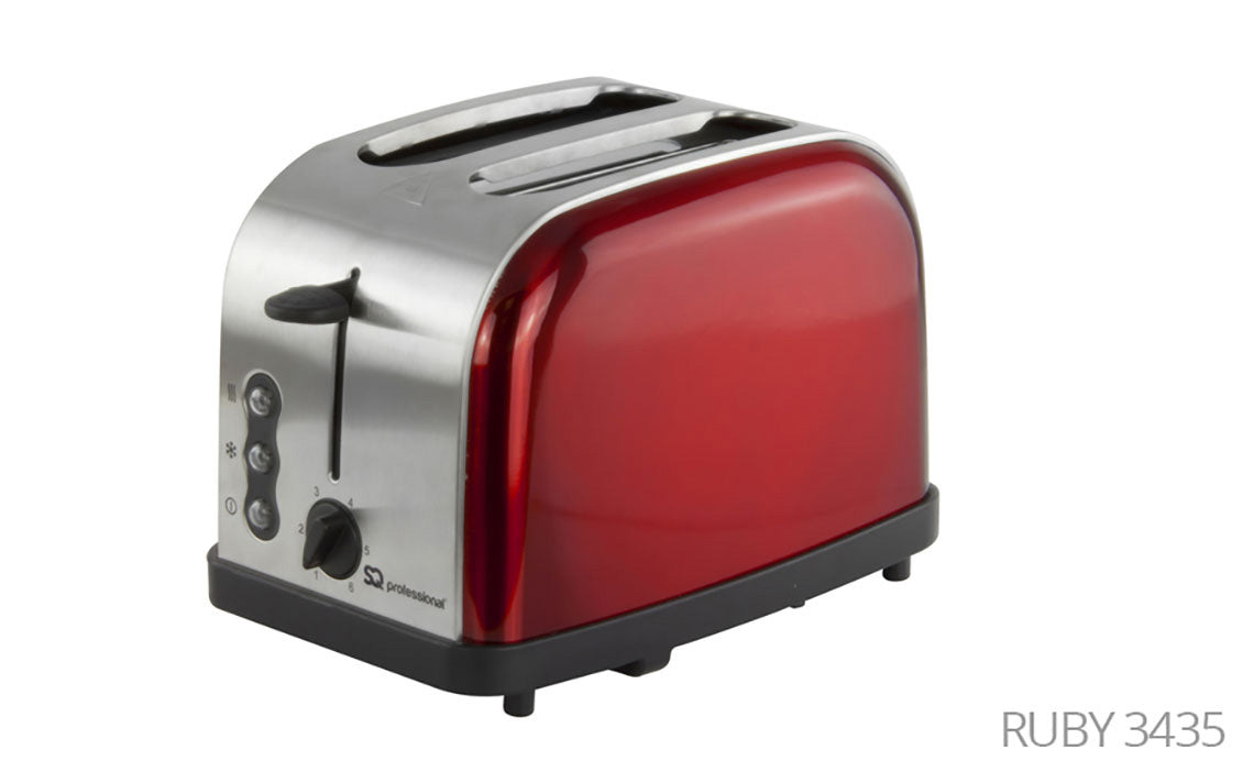SQ Professional Legacy 2 Slice Toaster 900W Ruby 3435 (Parcel Rate)
