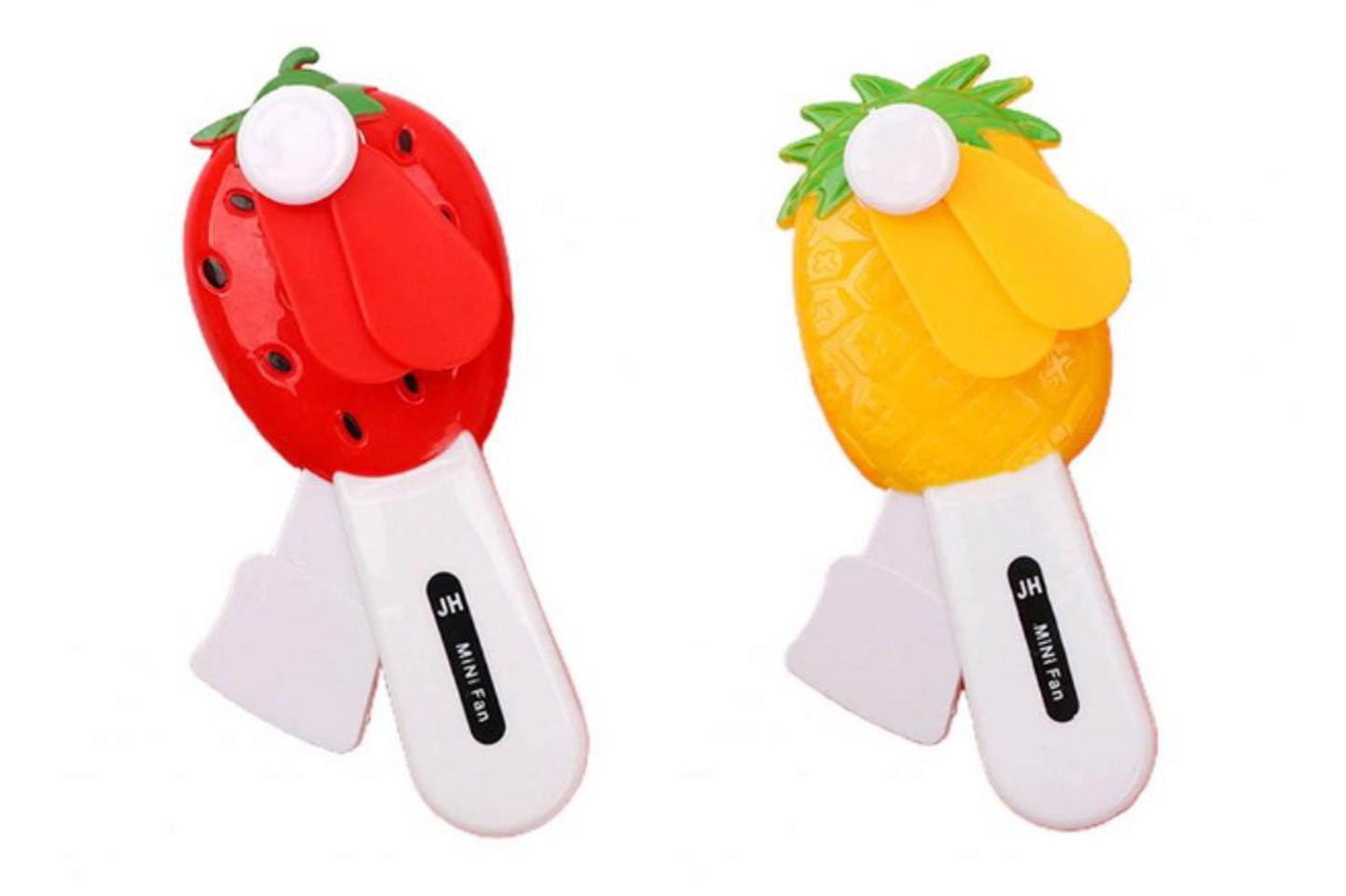 Mini Hand Pressure Fan Fruit Shape 13.5 cm Assorted Designs 7148 (Parcel Rate)