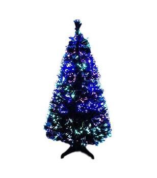 Christmas Fiber Optic Multi Colour White Strands Artificial Christmas Tree 150cm (5FT) 3928 (Big Parcel Rate)