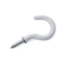 1 1/4'' White Pvc Cup Hooks Value Pack 3189 (Large Letter Rate)