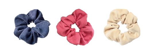 Copy of Corduroy Hair Bobble Elastic Scrunchie 10 cm Assorted Colours 9976 (Parcel Rate)