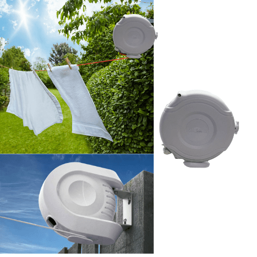 Outdoor Garden Retractable Washing Line 26 Metre 16.5 x 18 x 9 cm Assorted Colours 26MD2 / 02398 A (Parcel Rate)