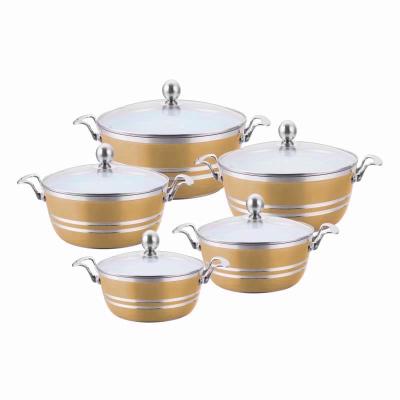 SERAMIQ Diecast Ceramic Casserole Stockpot Kitchen Set Axinite 5 Pack 4925  (Big Parcel Rate)