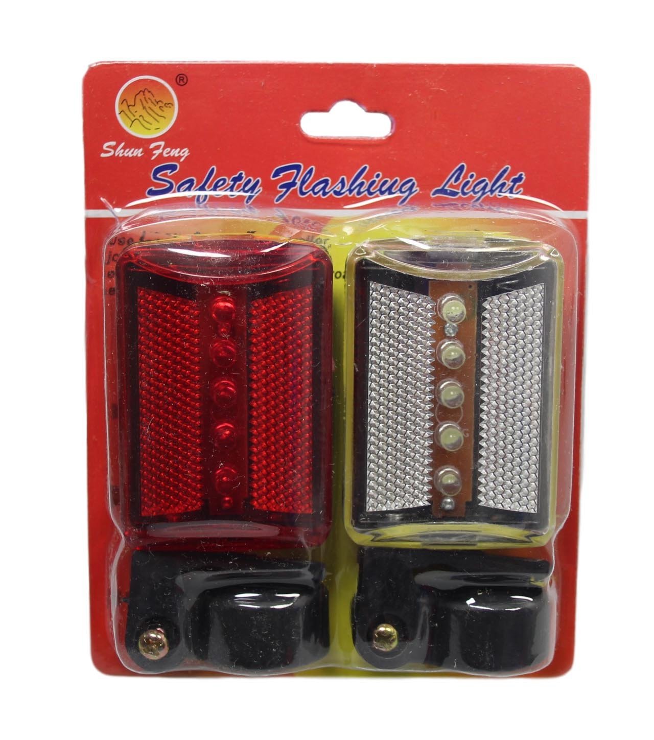 Safety Bicycle Flashing Light 2 Pack Clip On Bicycle Flashing Hazard Lights 7cm 5445 A  (Parcel Rate)