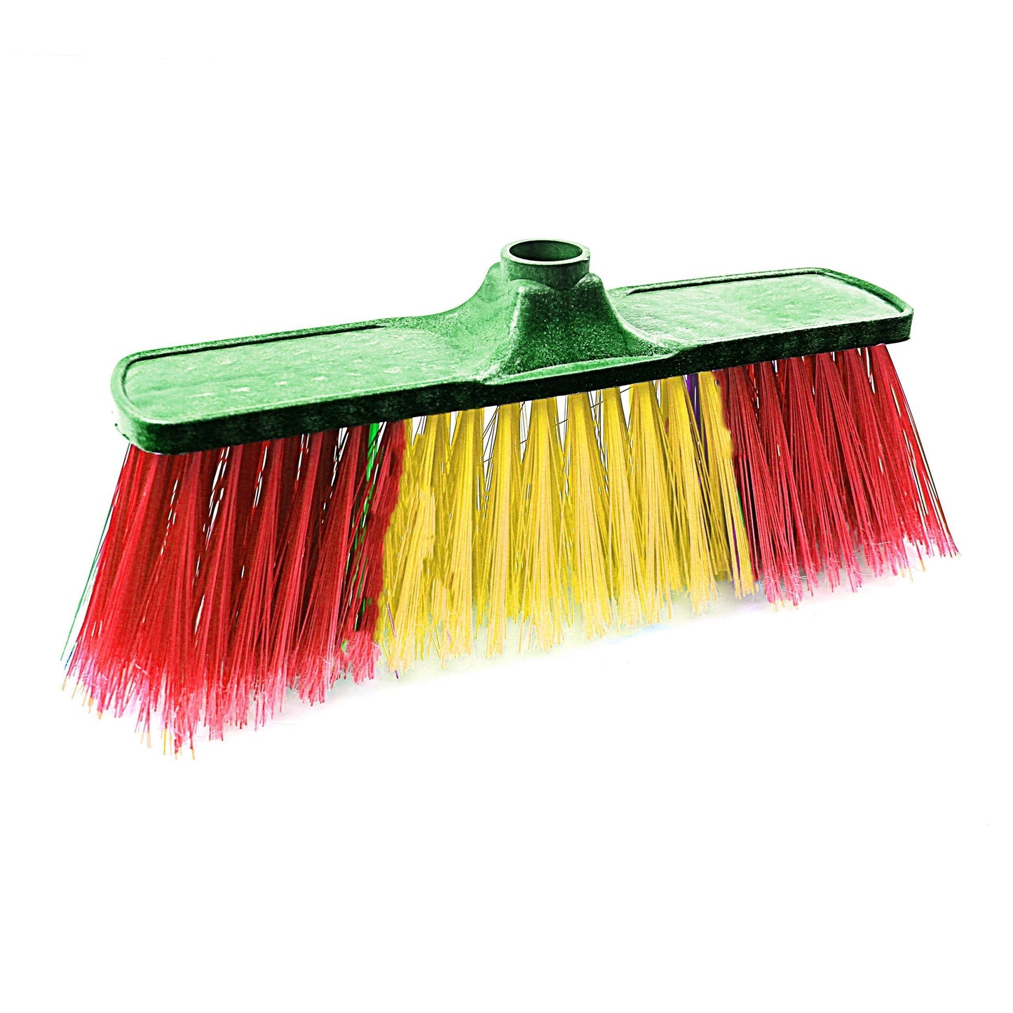 Plastic Bristle Cleaning Brush Head Two Tone 25 cm Assorted Colours 3225 A (Parcel Rate)