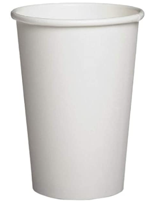 Disposable Plastic Lined Paper Drinking Cups Pack of 50 16oz White 6126 (Parcel Rate)