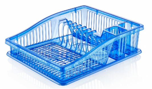 Small Transparent Step Dish Drainer Rack with Tray D07108 (Parcel Rate)