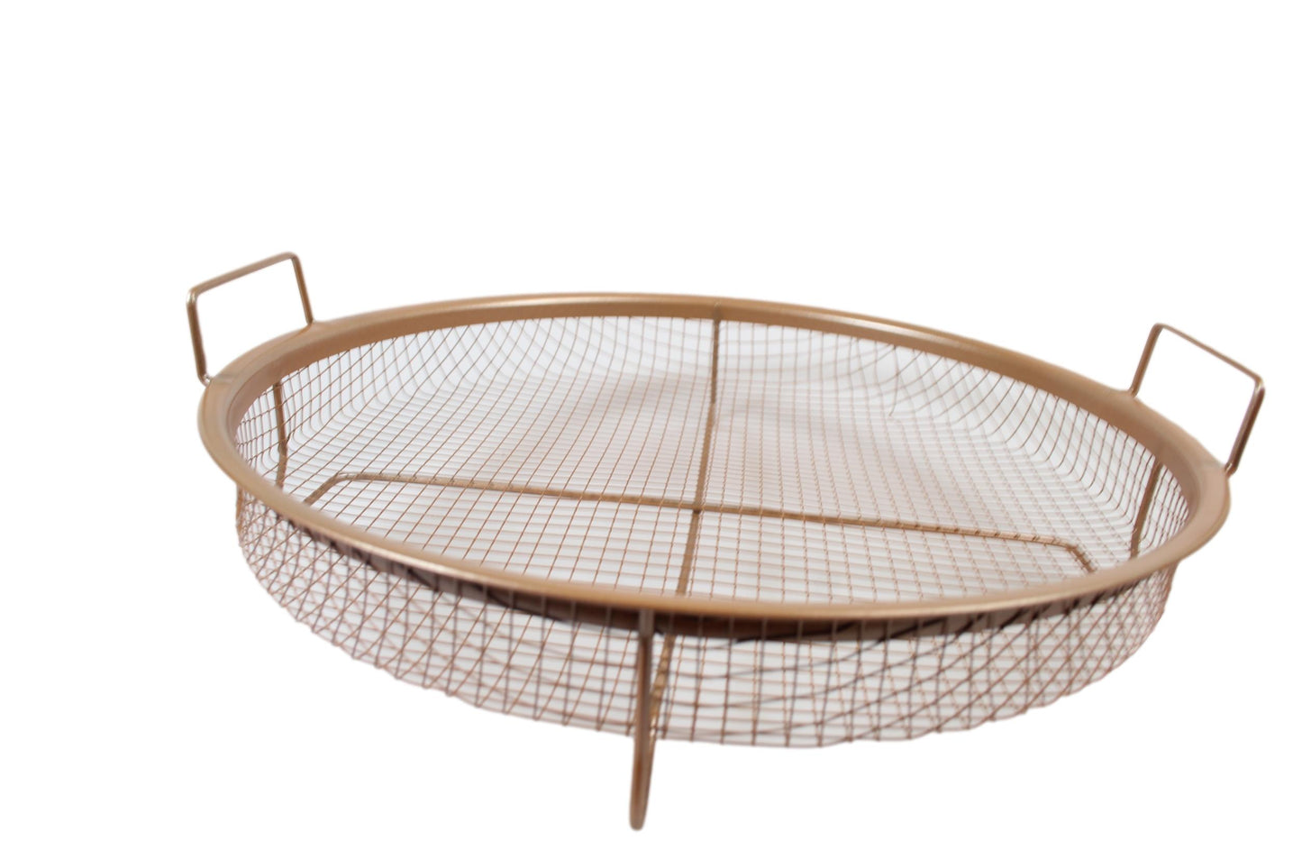 Round Copper Crispy Oven Tray Set of 2 30 x 5 cm 6621 (Parcel Rate)