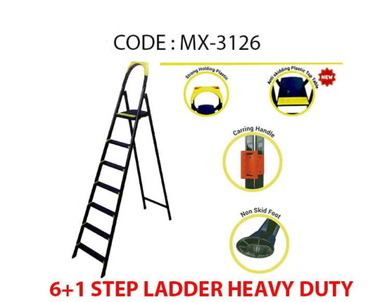 Step Ladder Heavy Duty 6+1 Diy Home MX3126 (Big Parcel Rate)