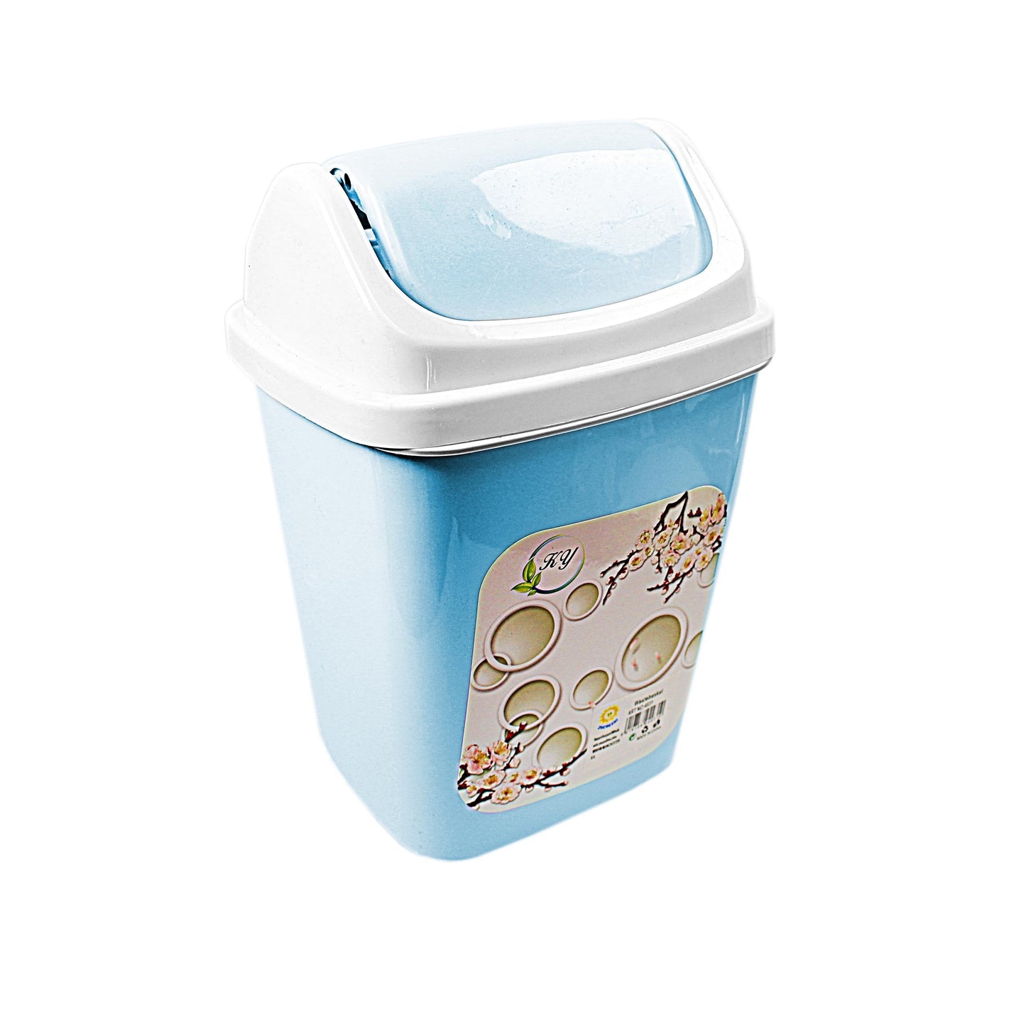 5 Litre Kitchen Bathroom Bedroom Mini Plastic Waste Bin Blue Purple 4931 (Parcel Rate)