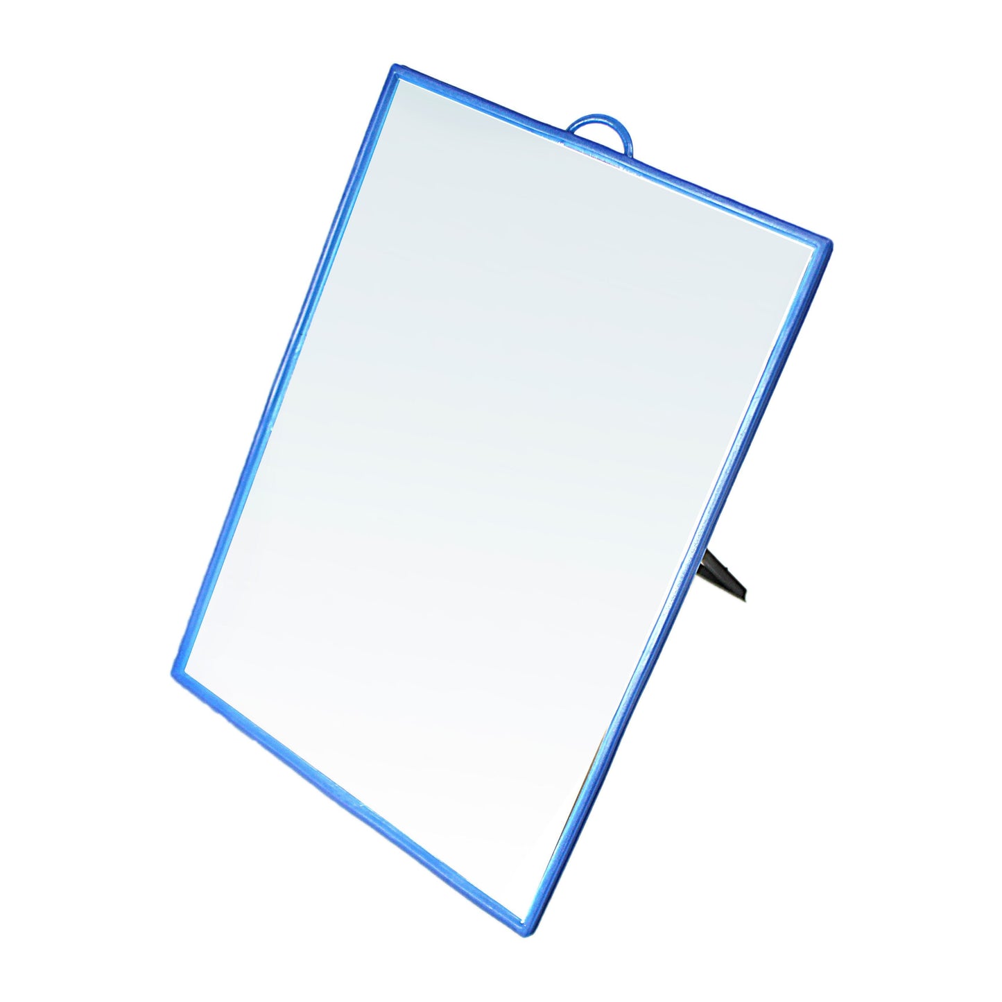 Desk Table Plastic Coloured Border Square Shaped Mirror 18cm x 24cm 0178 (Large Letter Rate)