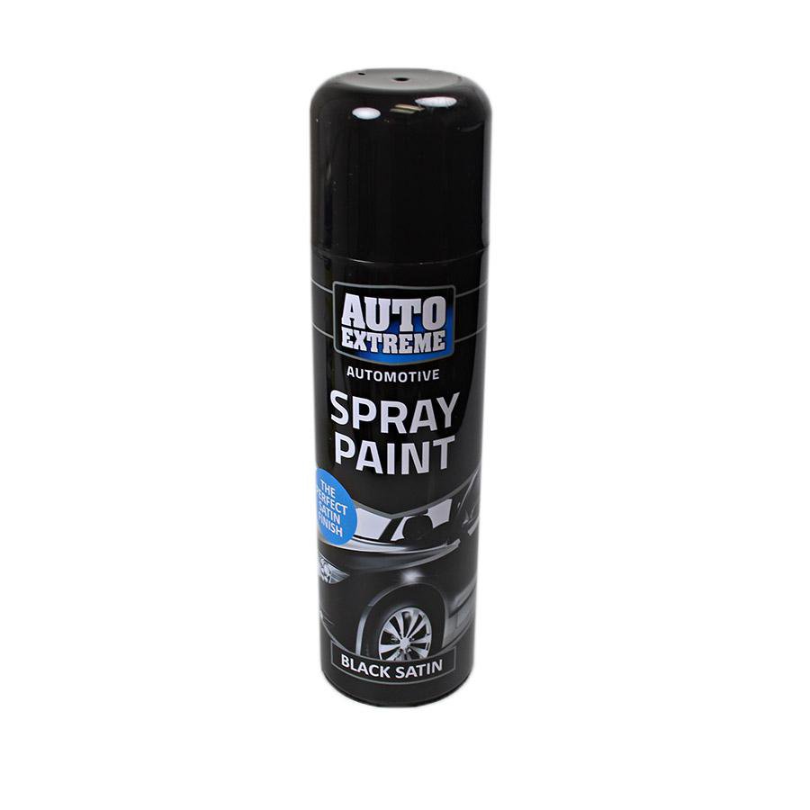 Auto Extreme Spray Paint Black Satin 250ml 1910 (Parcel Rate)