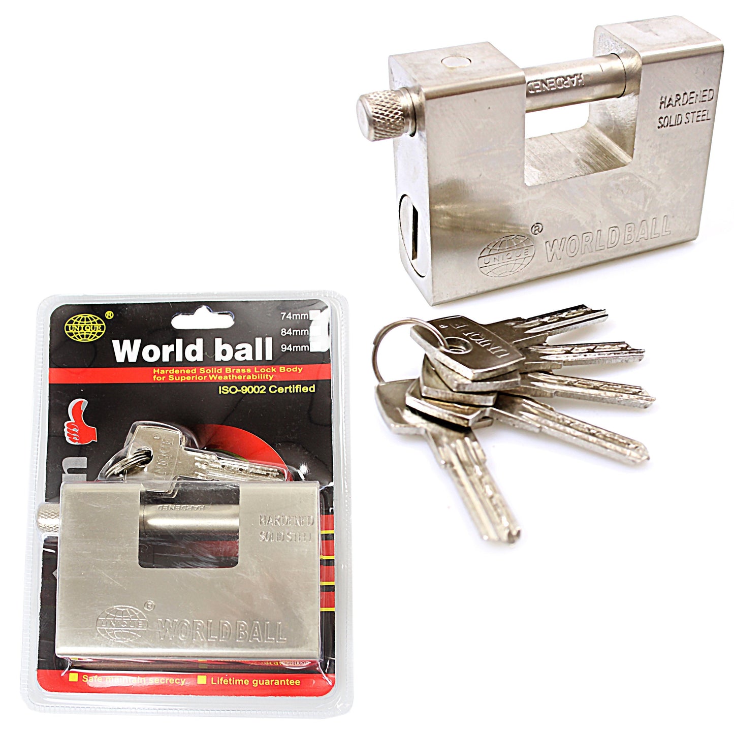 Security DIY World Ball Lock With Keys Included 94mm 0253 (Parcel Rate)