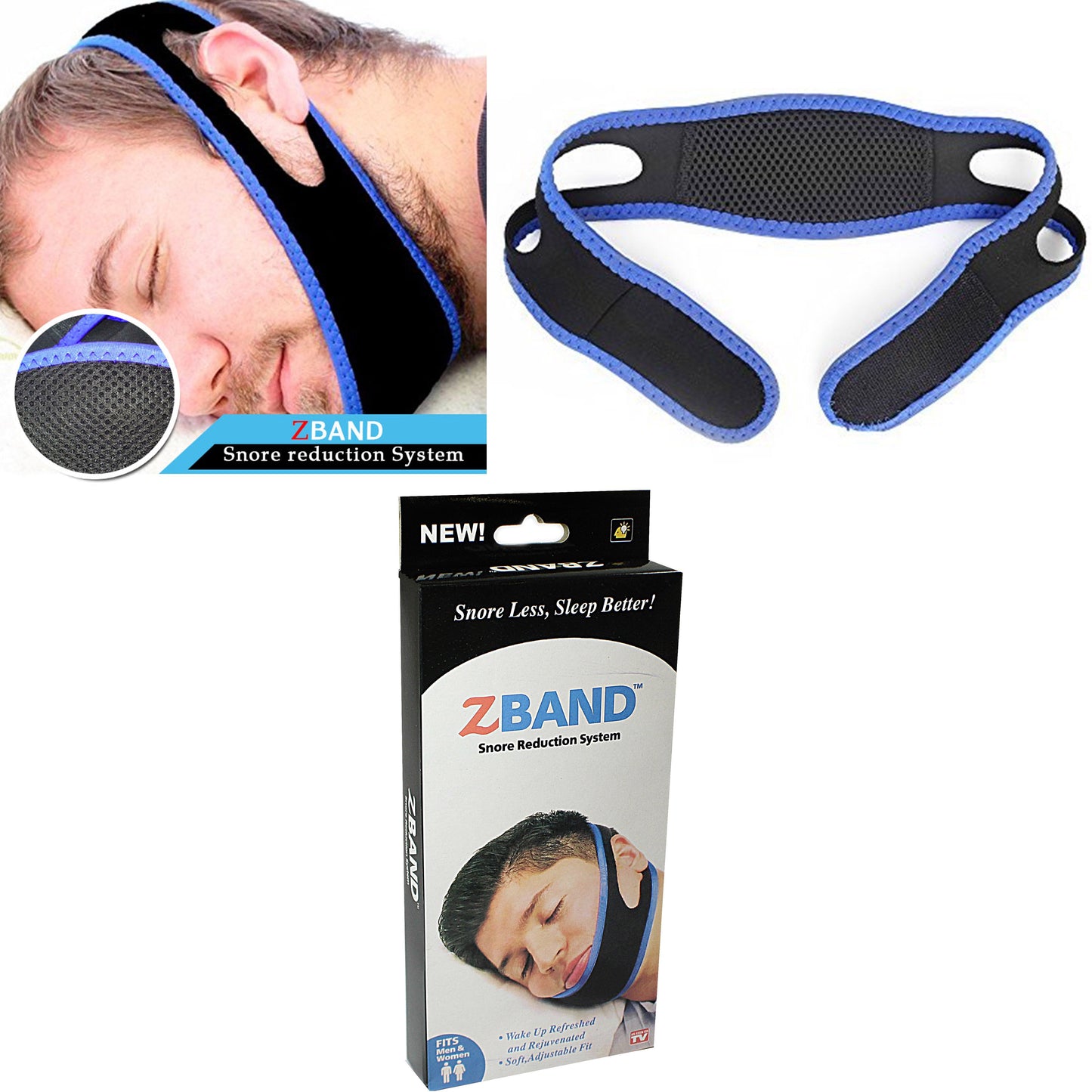 Snore Reduction Band Snore Less Chin Strap Health Home 4571 (Large Letter Rate)