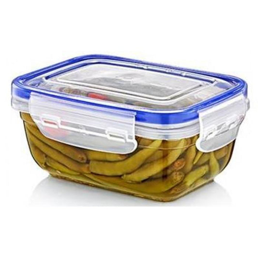 Rectangular Clear Plastic Food Storage Container with Sealing Lid 4000ml D30115 (Parcel Rate)