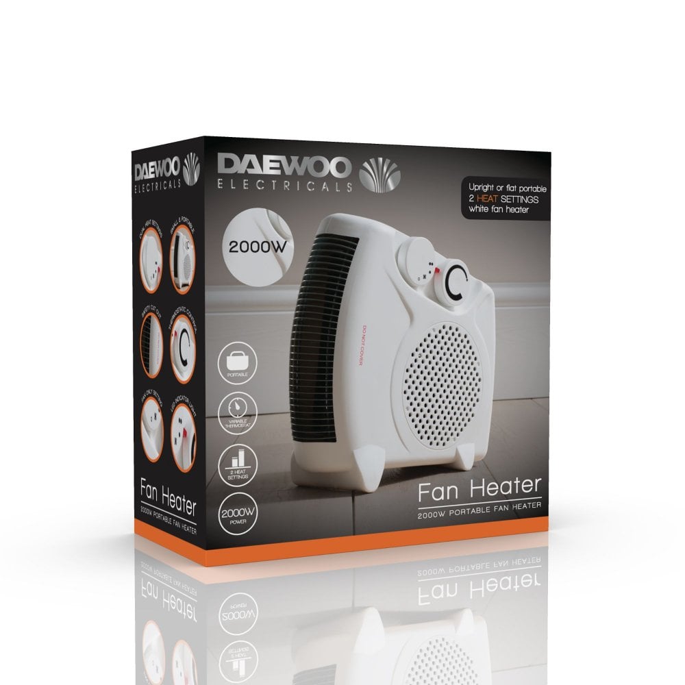Daewoo Flat Fan Heater 2000W HEA1139 / HEA1927 A w25  (Parcel Rate)