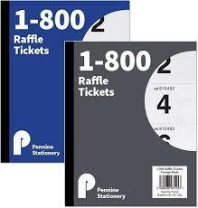 Raffle Book Tickets 1-800 14.6 x 11 x 0.9 cm P1018 A (Parcel Rate)