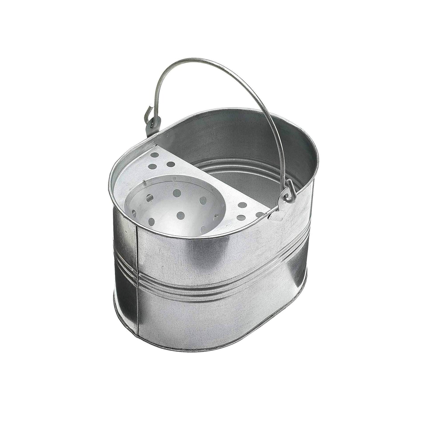 LUNEX Heavy Duty Galvanized Metal Mop Bucket 32cm x 23cm LL5100 (Parcel Rate)