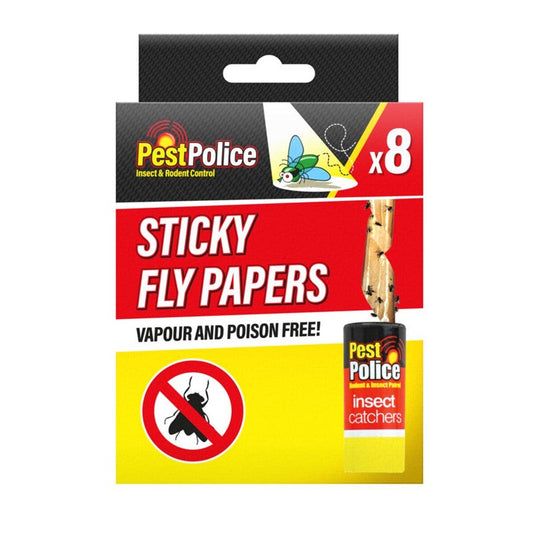 Sticky Fly Paper Insect Catcher 8 Pack 321585 (Parcel Rate)