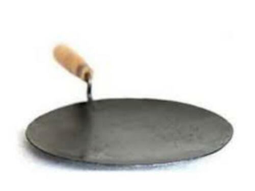Iron Tawa Pan Ideal For Chapattis Wooden Handle 4001 (Parcel Rate)