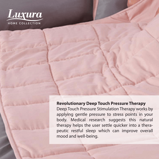 Weighted Blanket 150cm x 200cm 8kg Pink 4611 (Parcel Rate)