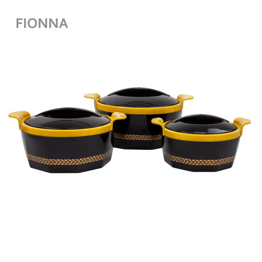 SQ Professional Fionna Hot Pot Set of 3 1.0 - 1.5 - 2.5L Black 9352 (Big Parcel Rate)